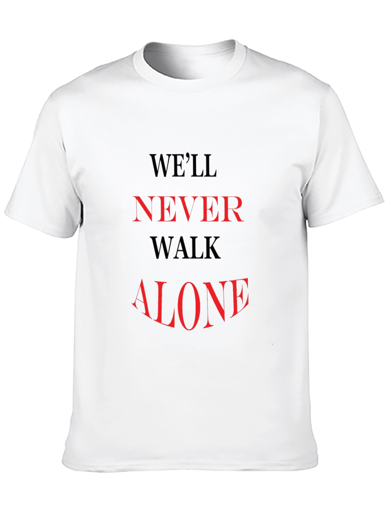 Well Never Walk Alone Black Graphic Tee