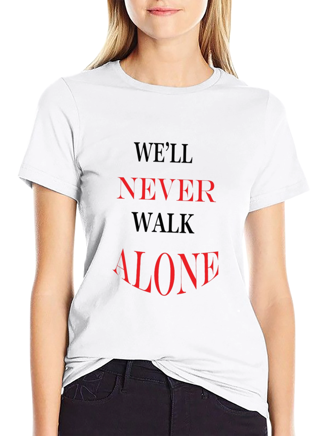 Well Never Walk Alone Black Graphic Tee