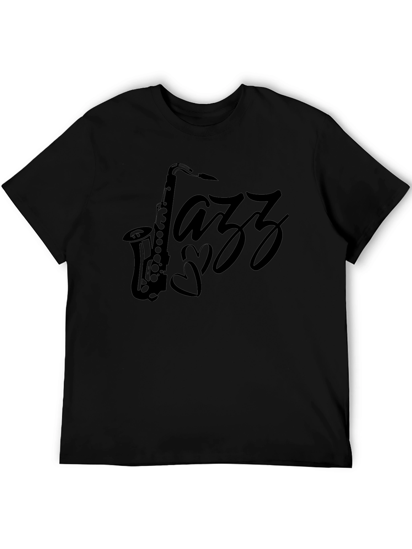 Jazz Saxophone Black T-Shirt