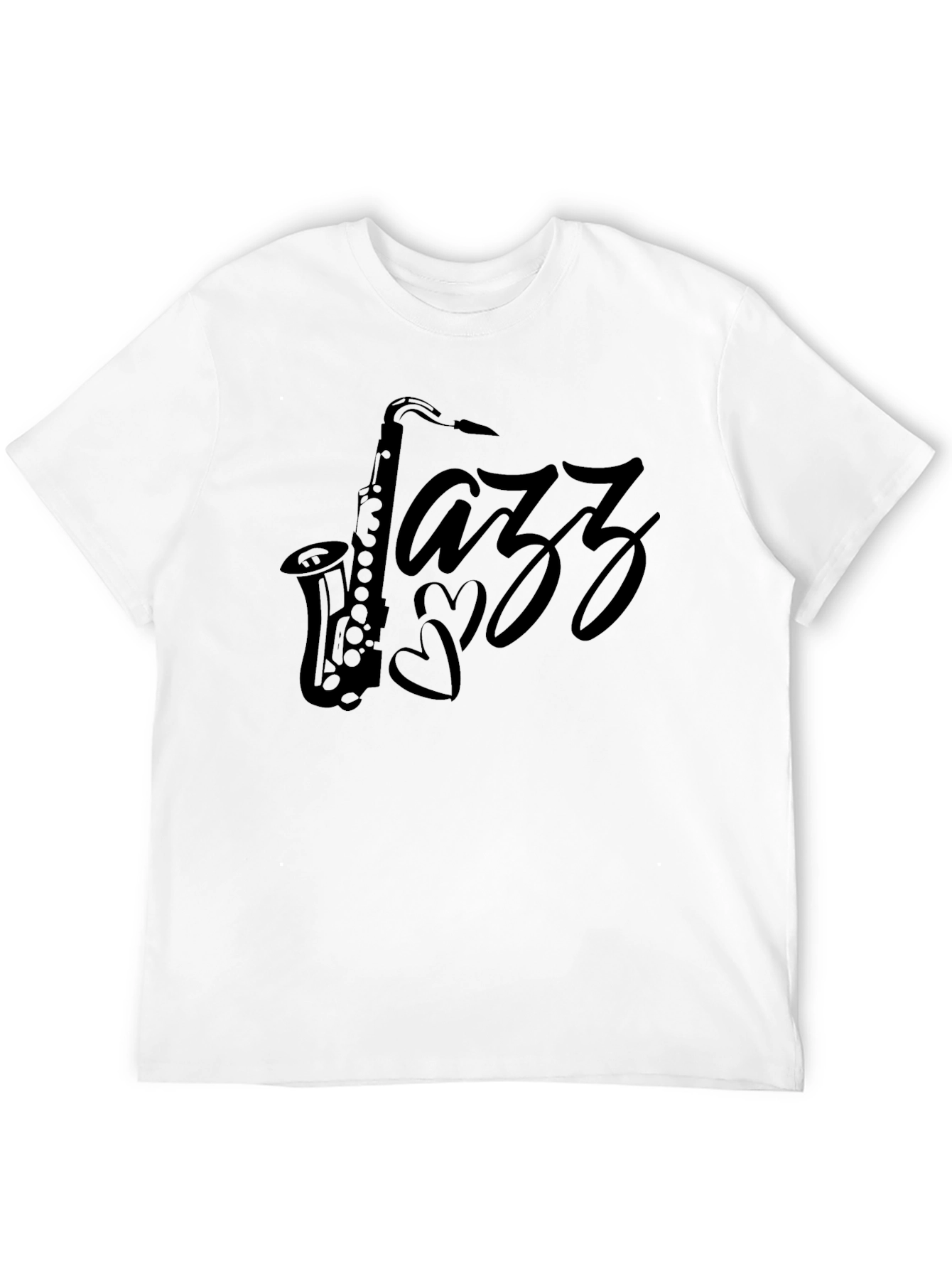 Jazz Saxophone Black T-Shirt