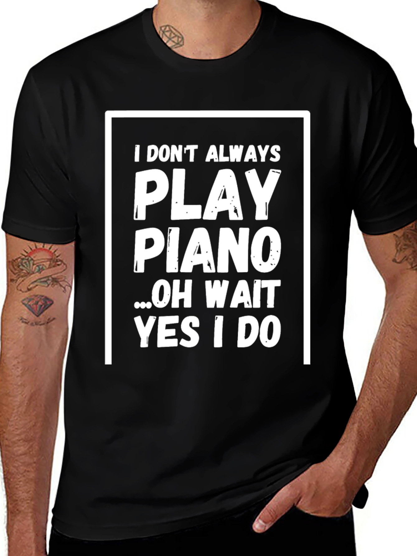 Play Piano T-Shirt - Humorous Musician Tee