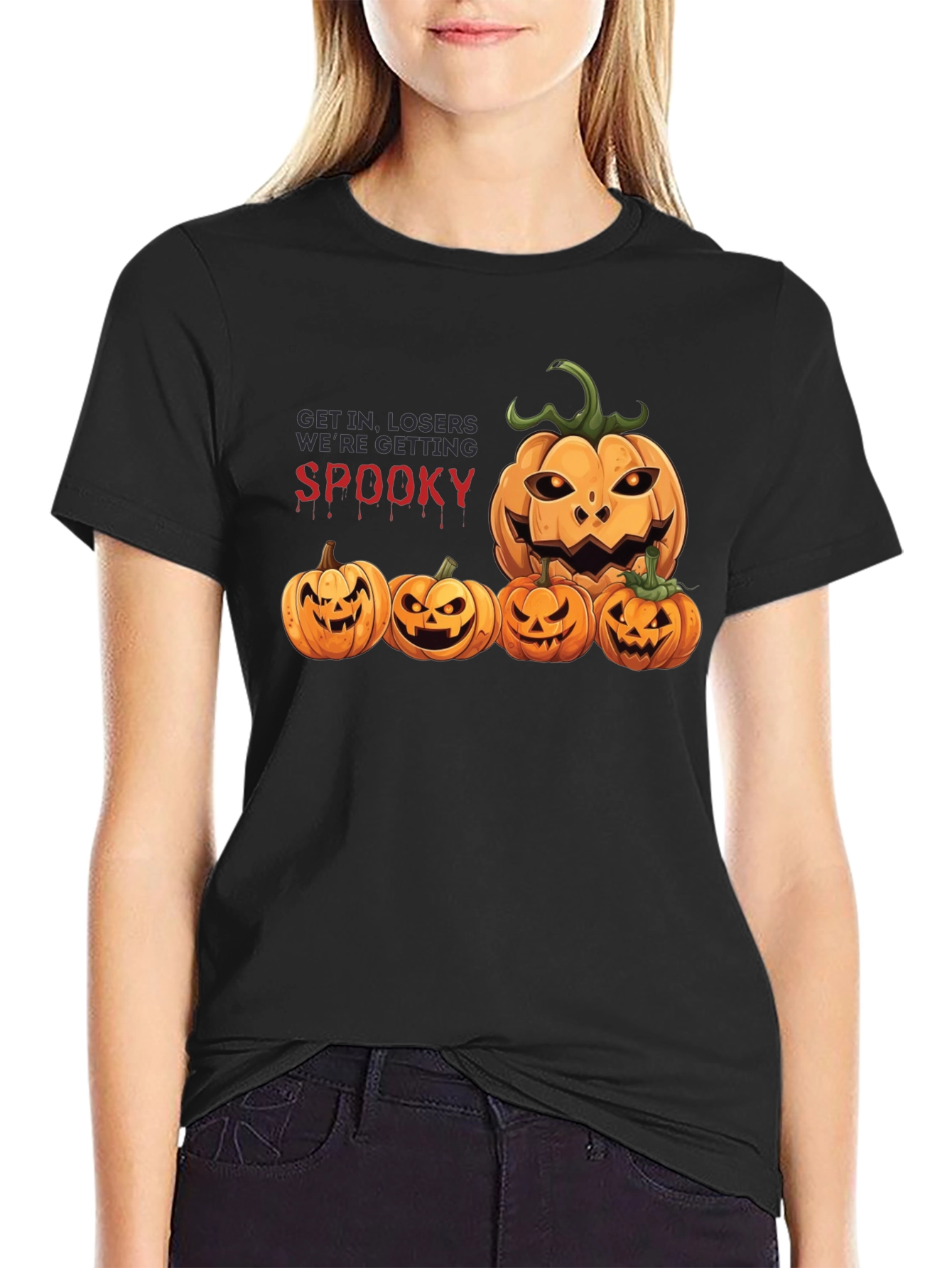 Spooky Season Pumpkin Graphic T-Shirt