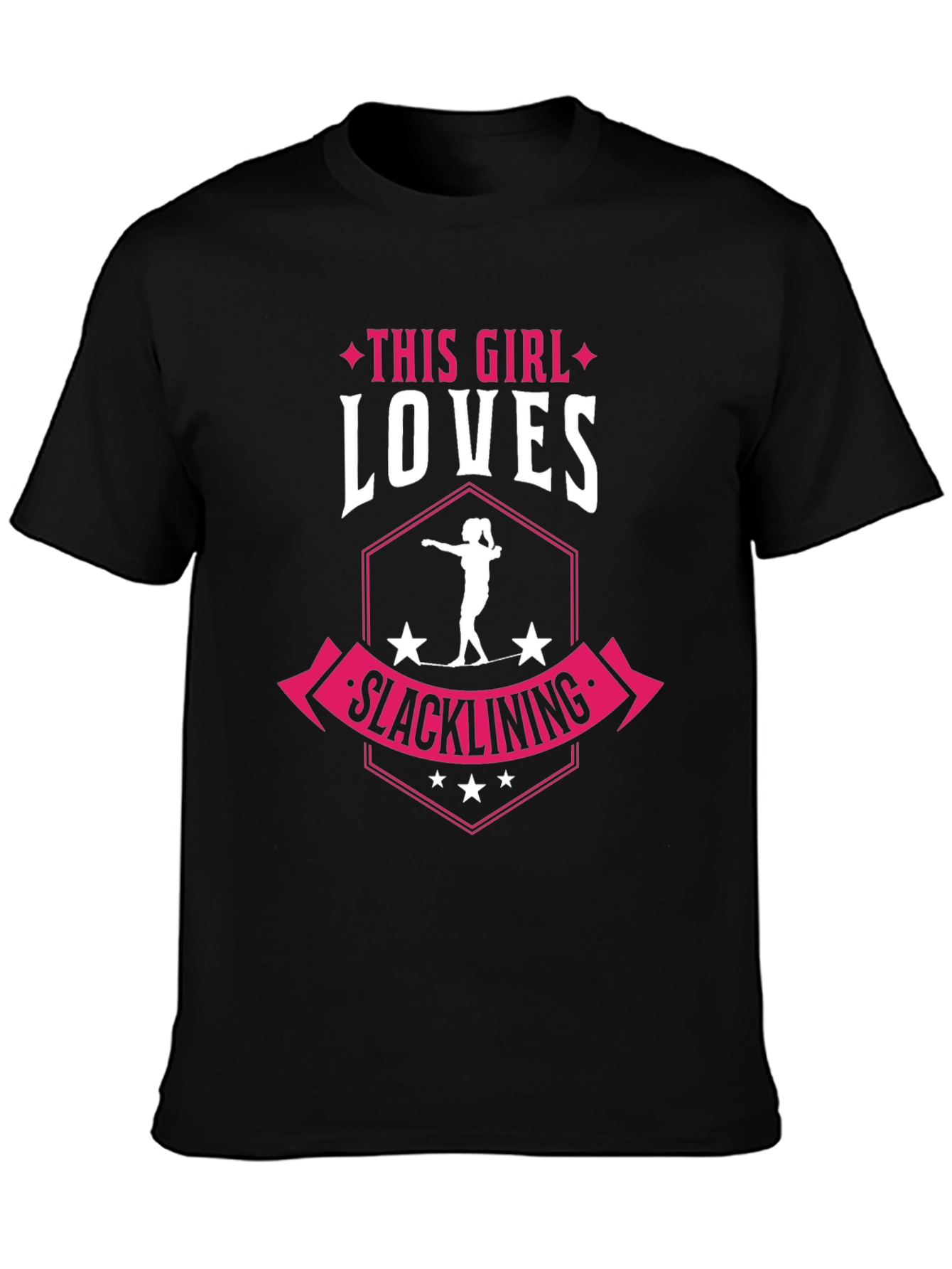 Slacklining Girl T-Shirt - Loves Slacklining