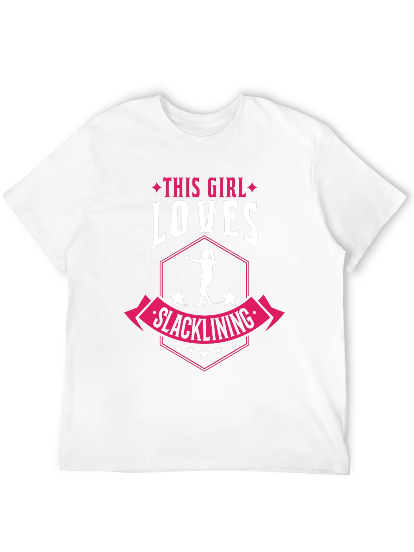Slacklining Girl T-Shirt - Loves Slacklining