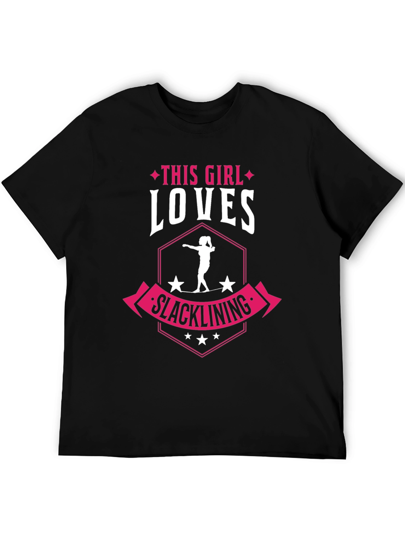 Slacklining Girl T-Shirt - Loves Slacklining
