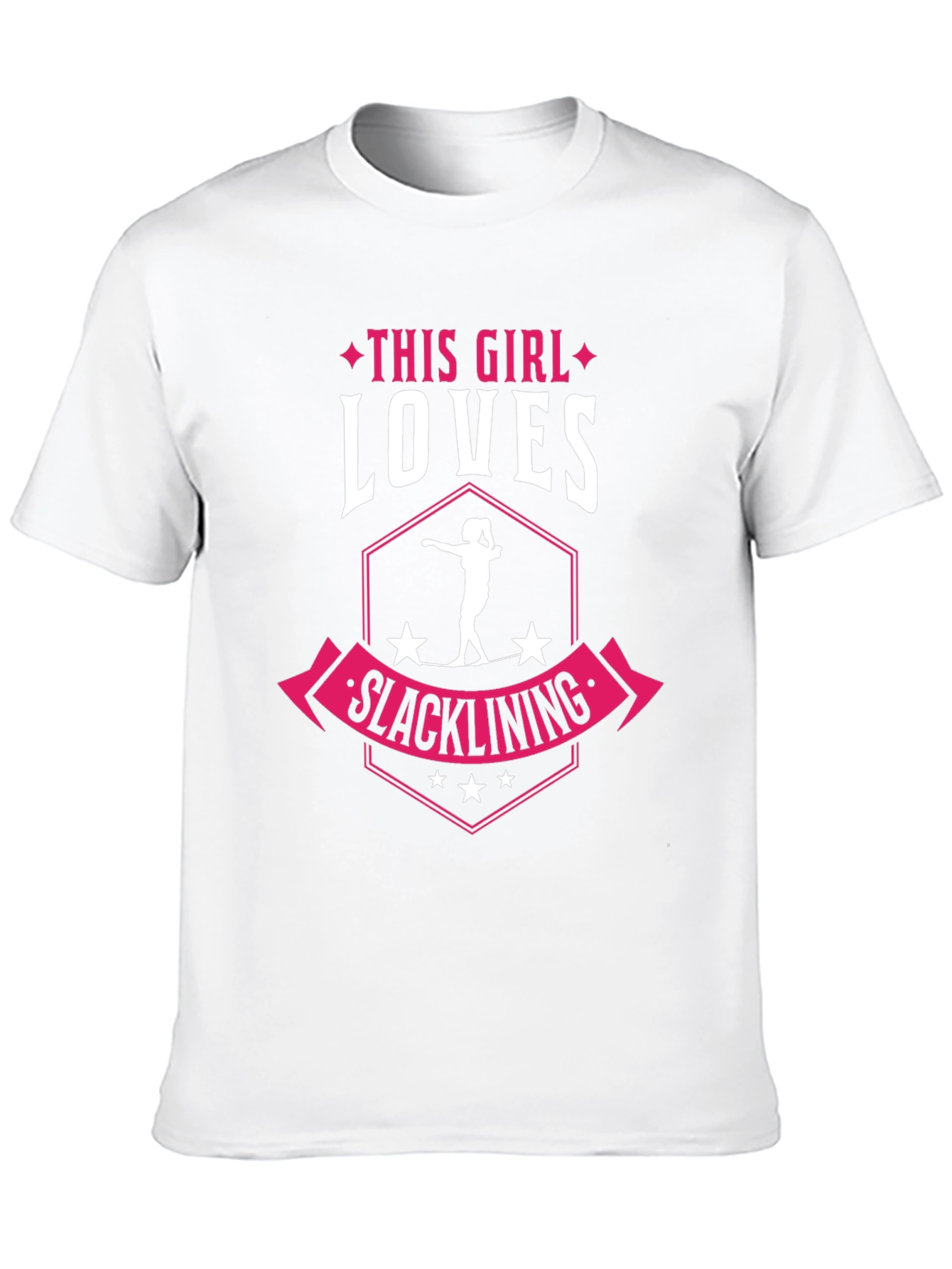 Slacklining Girl T-Shirt - Loves Slacklining
