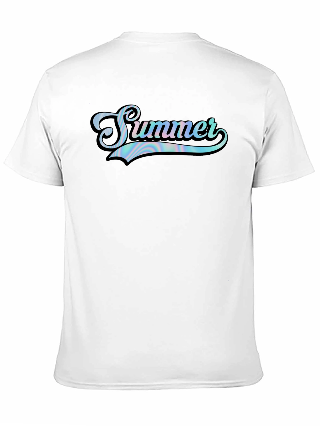 Summer Graphic Print Black T-Shirt