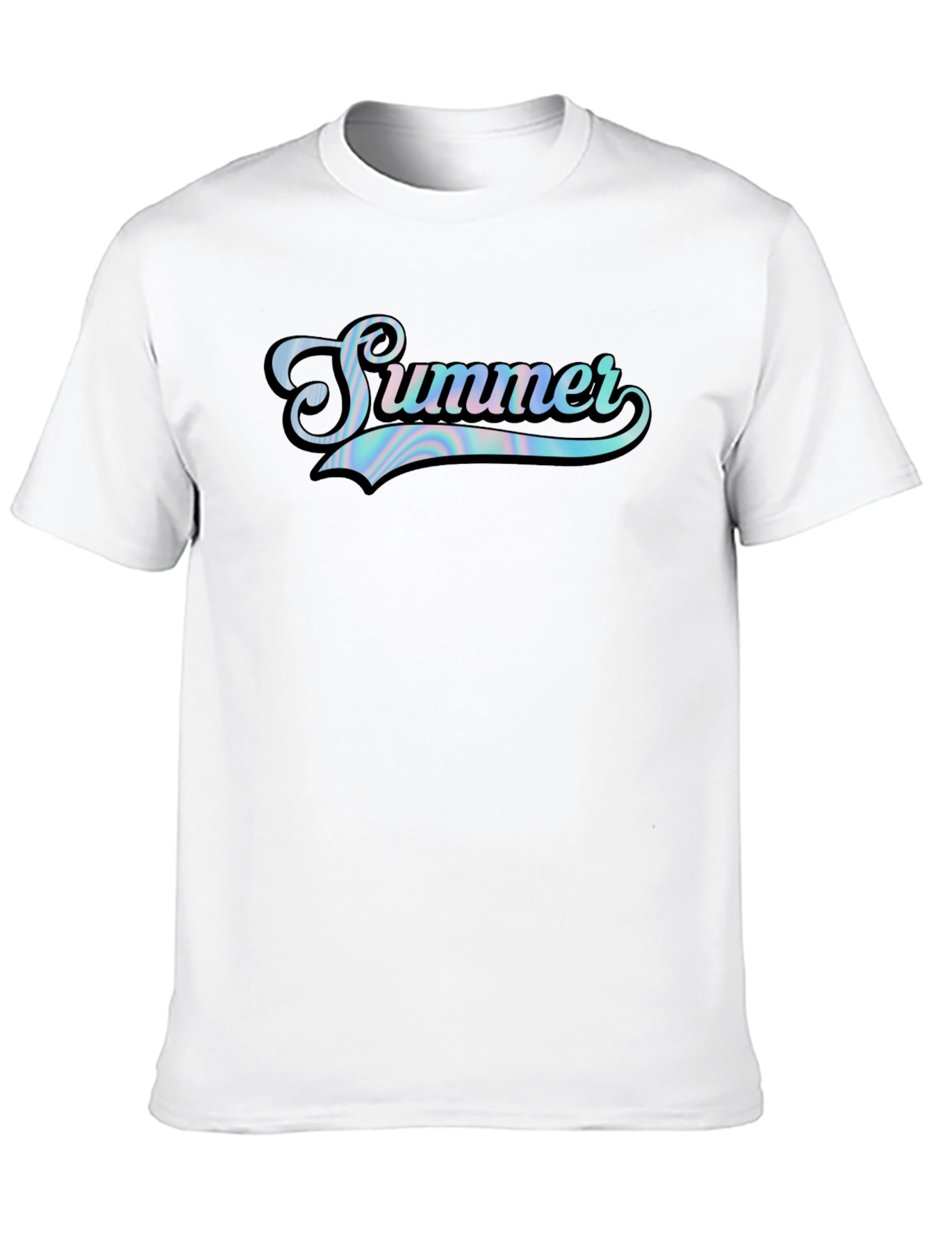 Summer Graphic Print Black T-Shirt