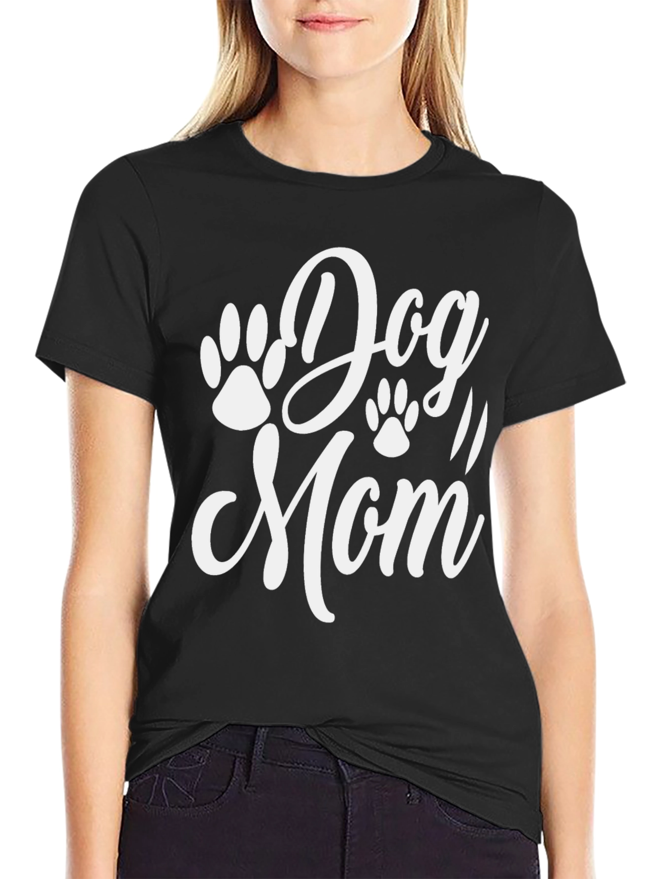 Dog Mom Graphic Tee - Black Unisex T-Shirt