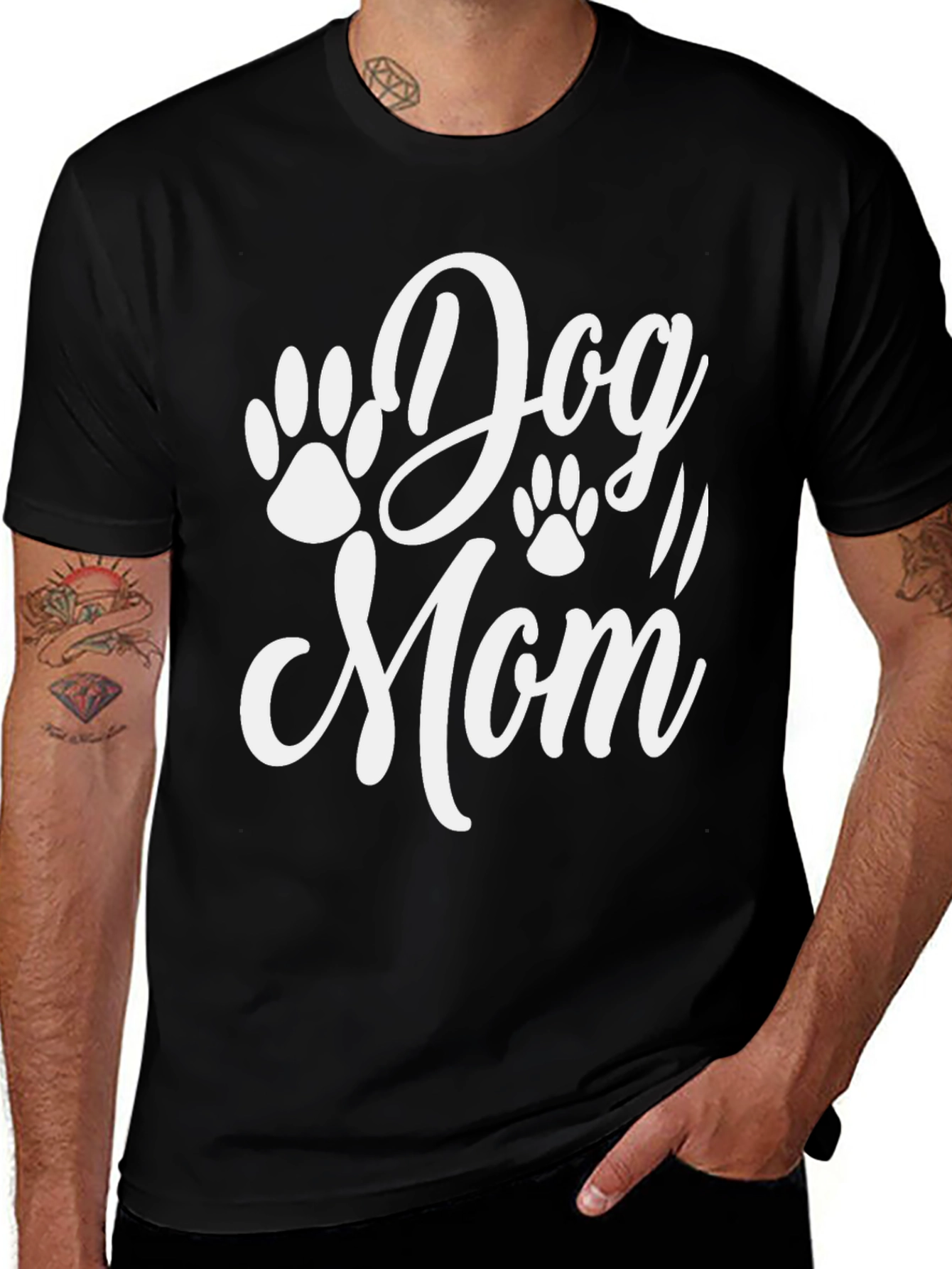 Dog Mom Graphic Tee - Black Unisex T-Shirt