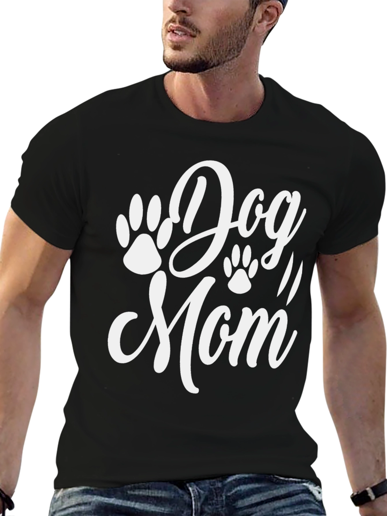 Dog Mom Graphic Tee - Black Unisex T-Shirt
