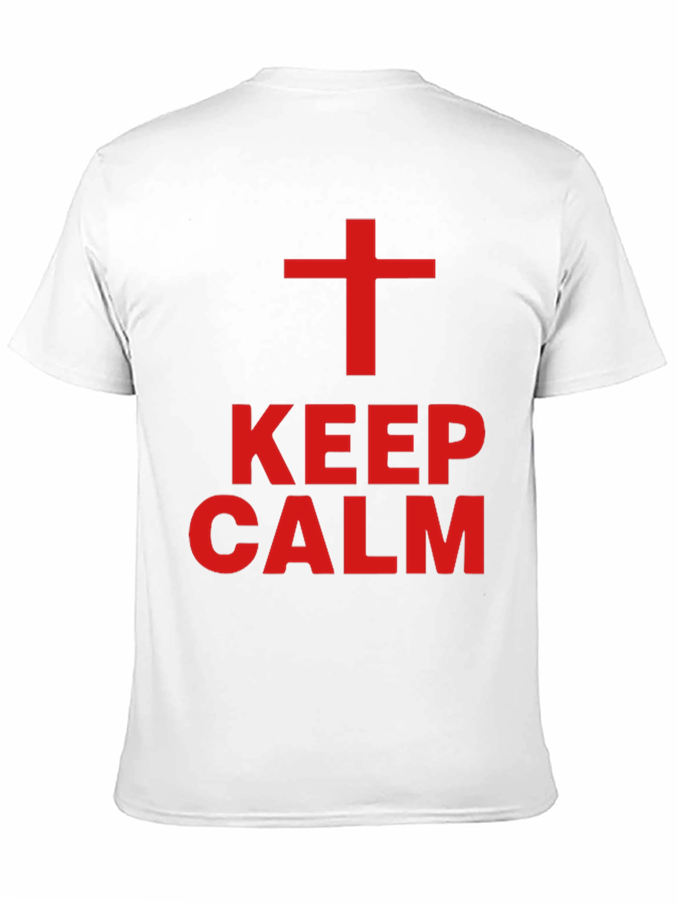Keep Calm Christian Tee - Red Cross Design