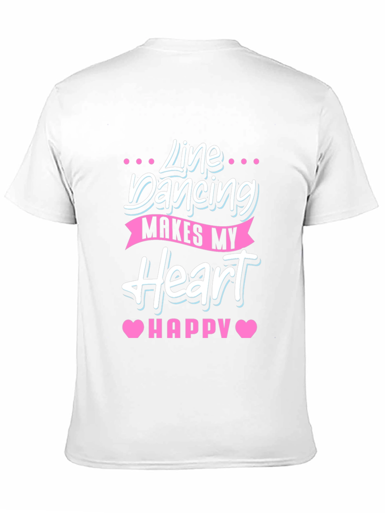 Line Dancing Makes My Heart Happy Black T-Shirt