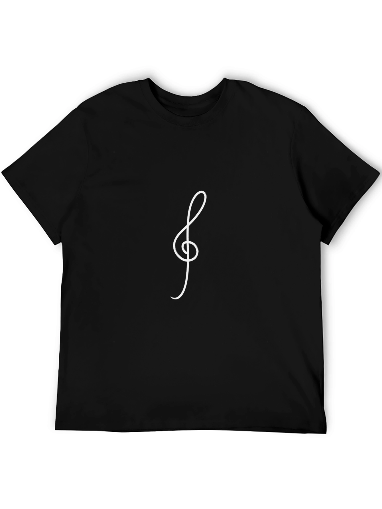 Musical Treble Clef Black T-Shirt