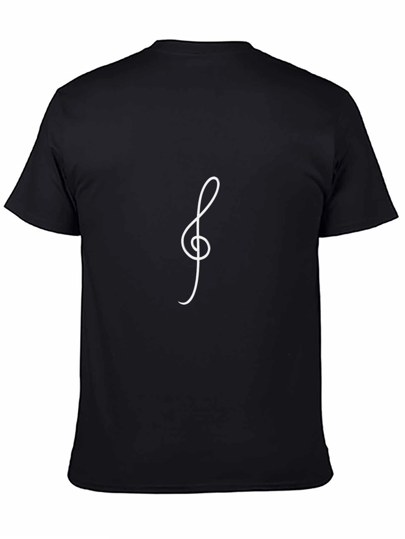 Musical Treble Clef Black T-Shirt