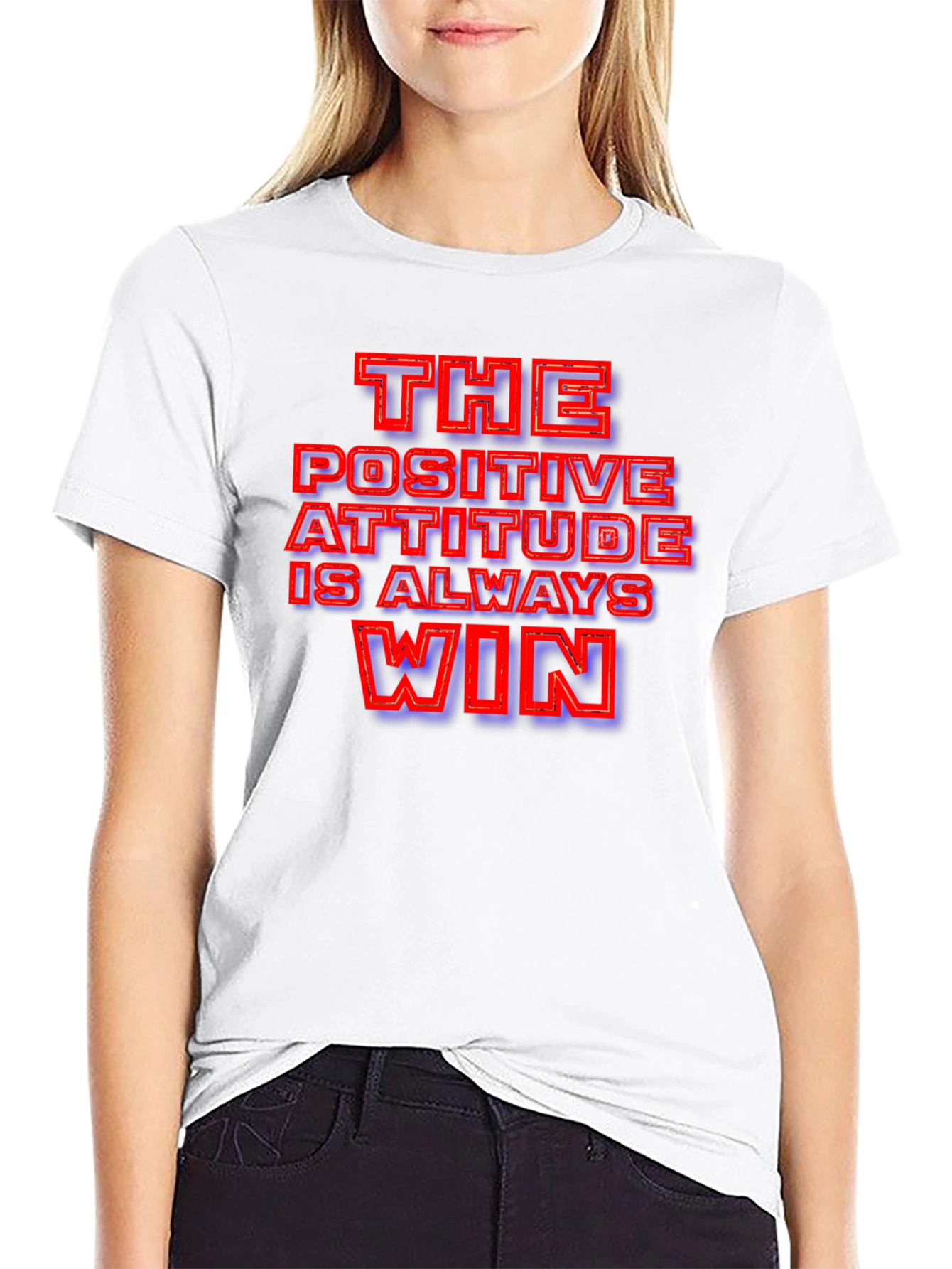 Positive Attitude Graphic T-Shirt