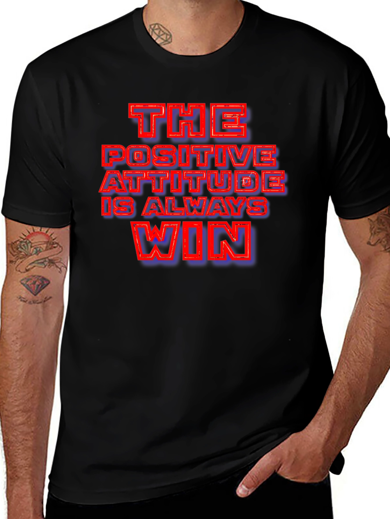 Positive Attitude Graphic T-Shirt