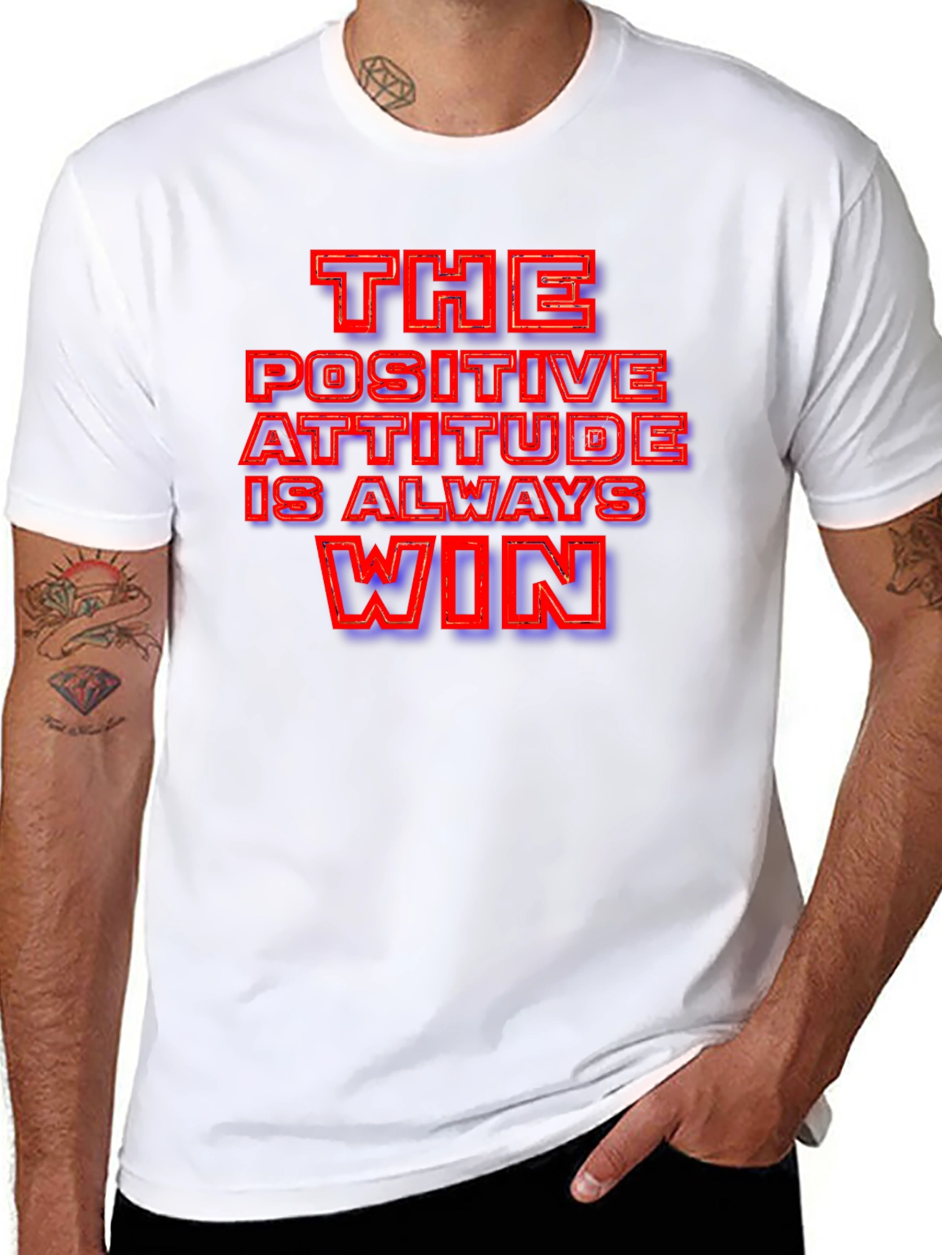 Positive Attitude Graphic T-Shirt