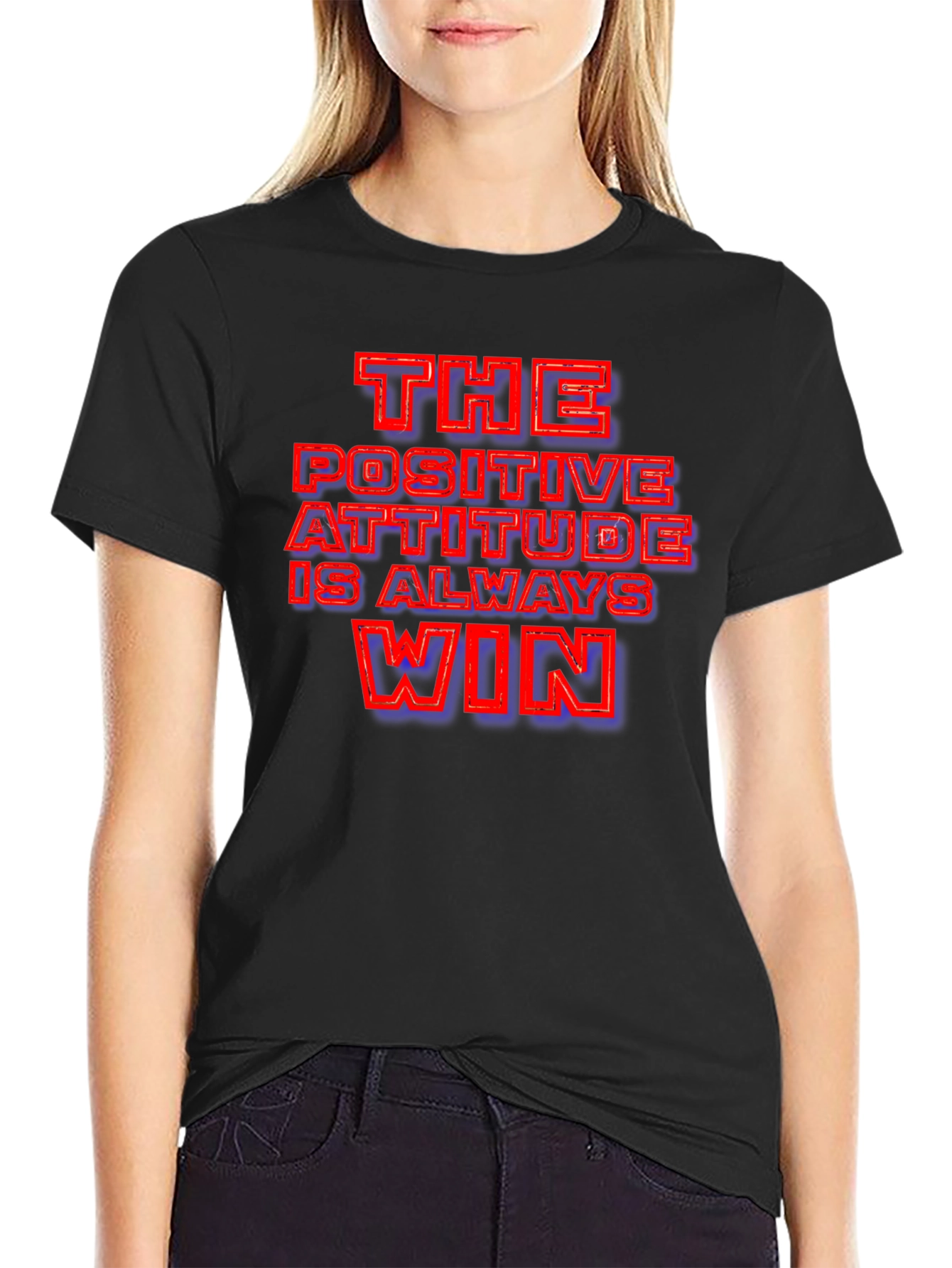 Positive Attitude Graphic T-Shirt