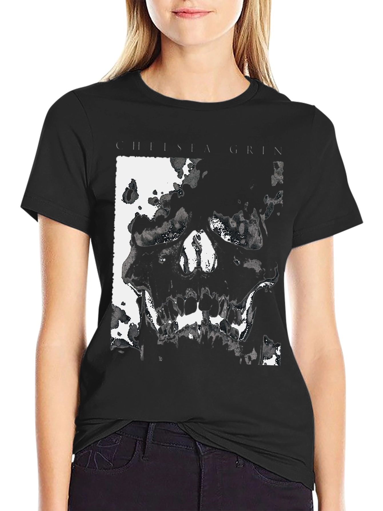 Chelsea Grin Skull Graphic Black T-Shirt
