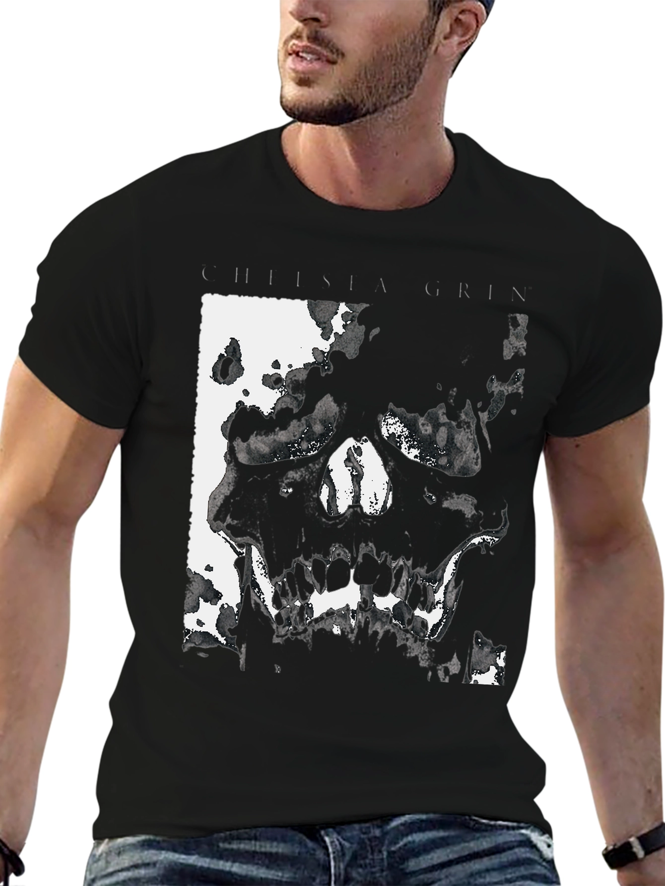 Chelsea Grin Skull Graphic Black T-Shirt