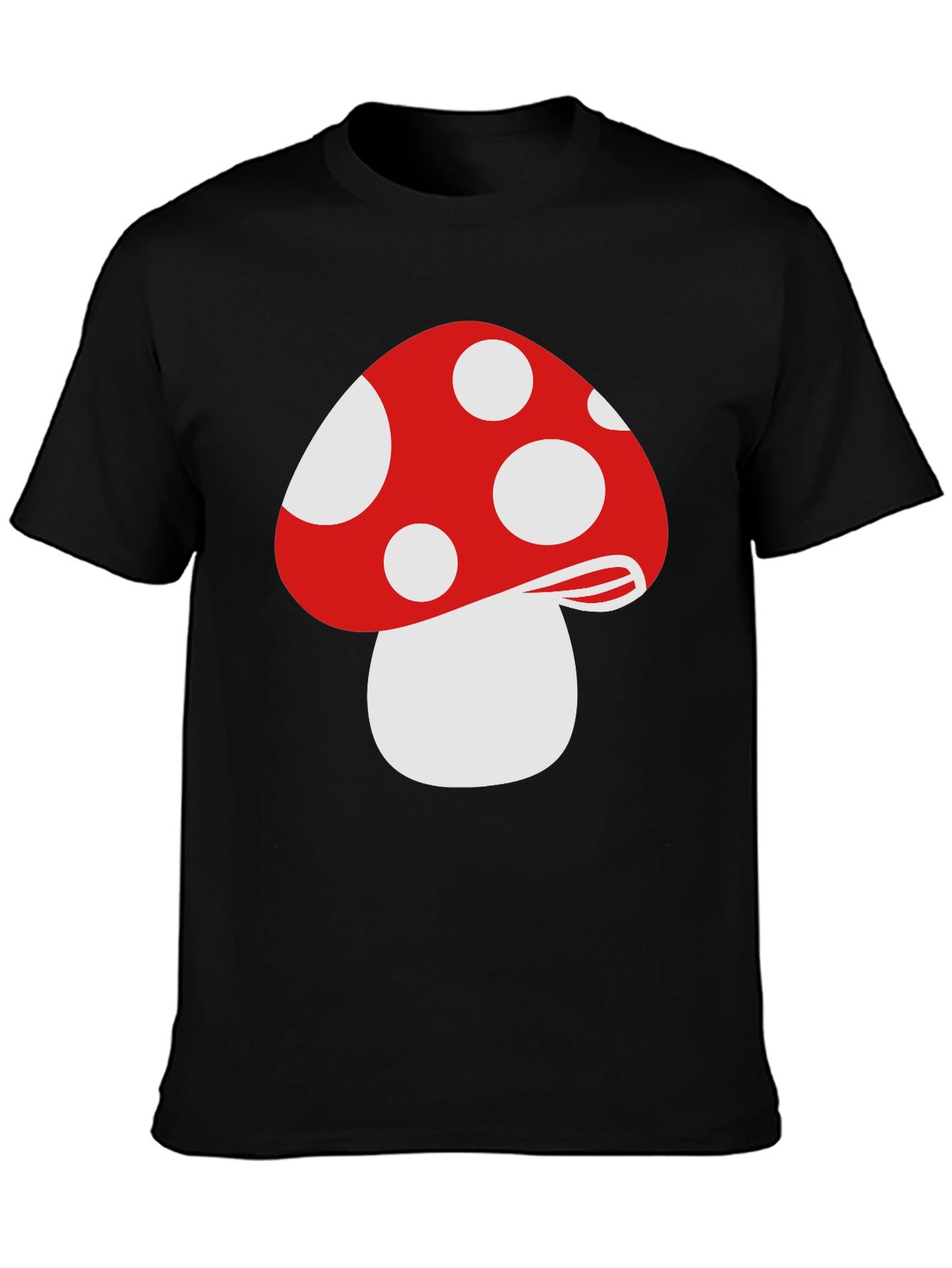 Mushroom Graphic T-Shirt - Stylish Black Tee