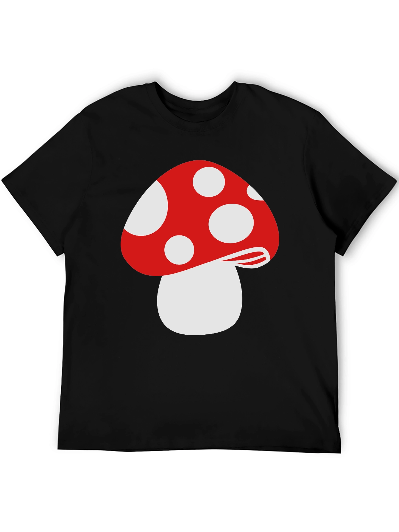 Mushroom Graphic T-Shirt - Stylish Black Tee