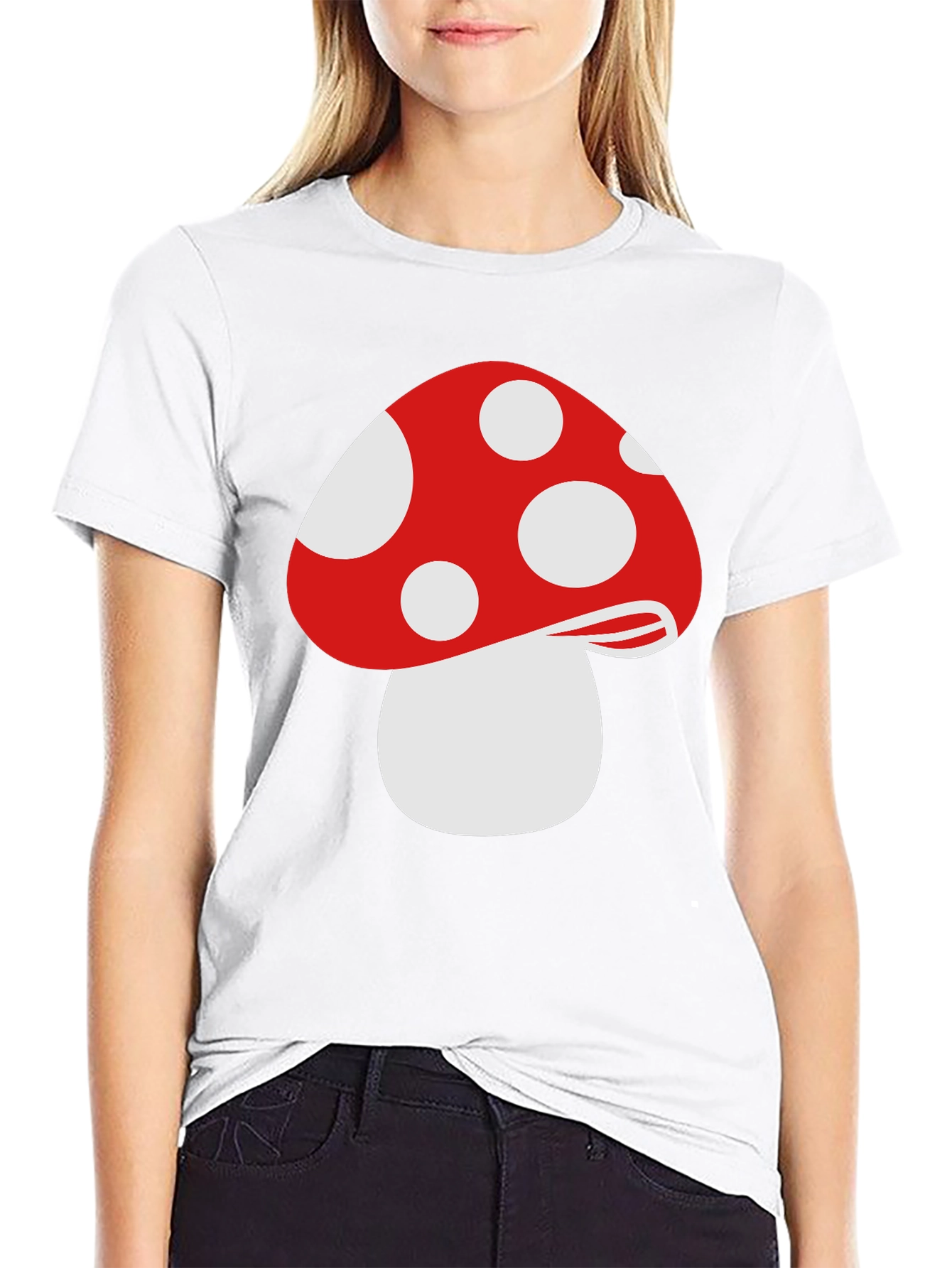 Mushroom Graphic T-Shirt - Stylish Black Tee