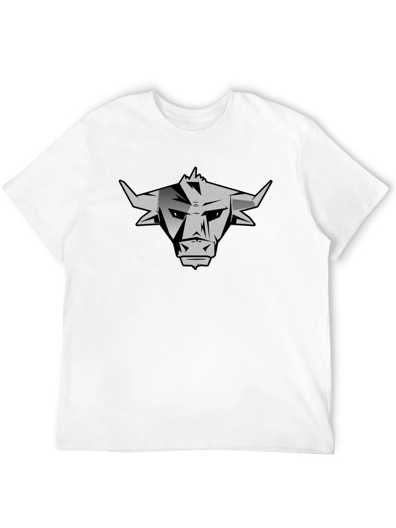 Mens Black Graphic Bull T-Shirt