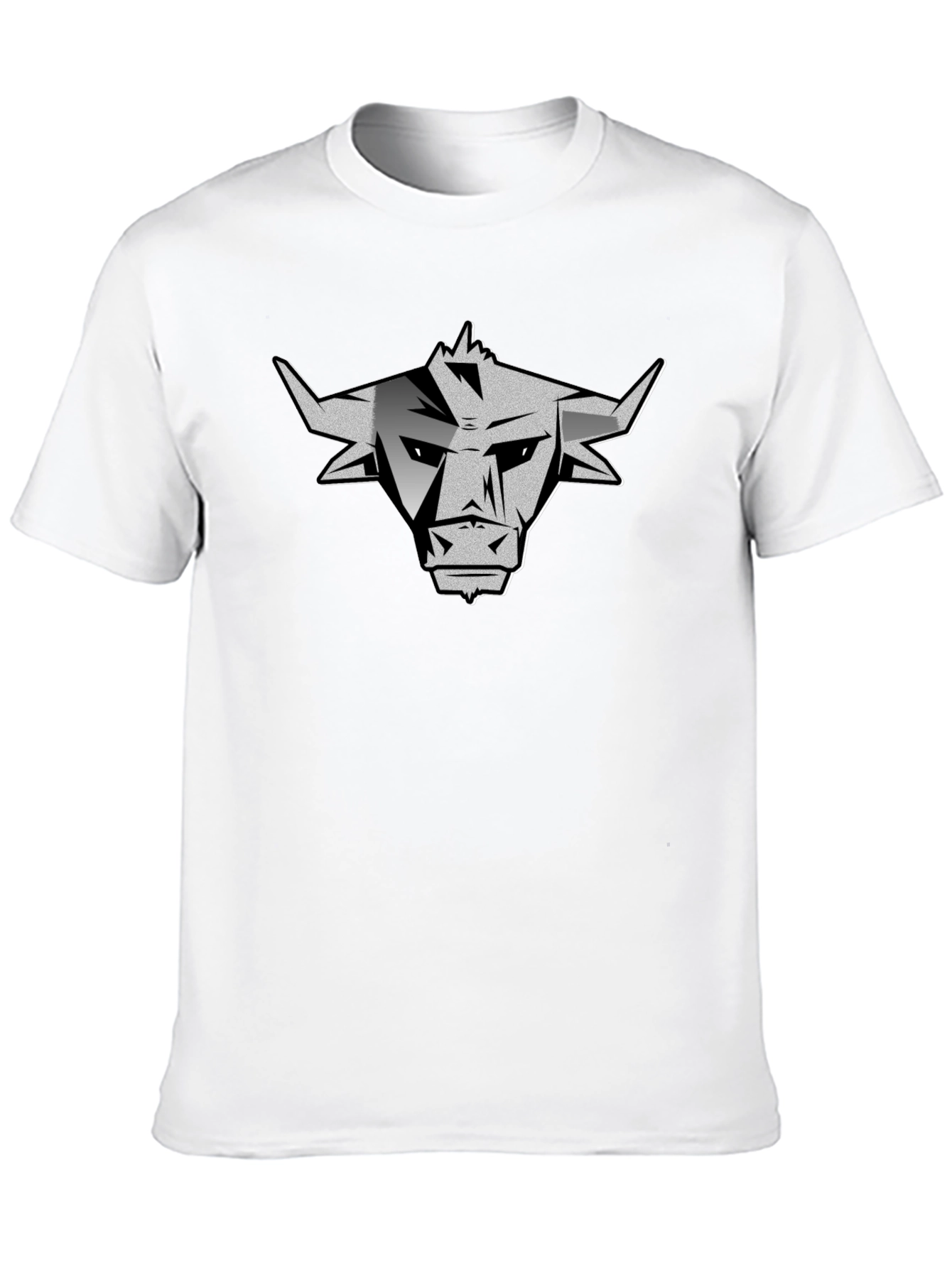 Mens Black Graphic Bull T-Shirt