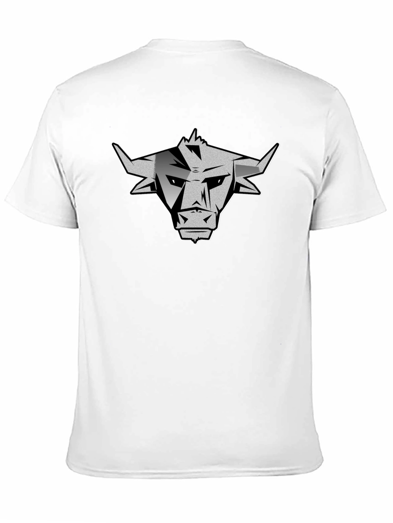 Mens Black Graphic Bull T-Shirt