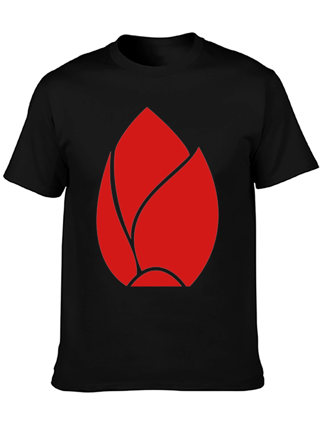 Red Bud Graphic Black T-Shirt