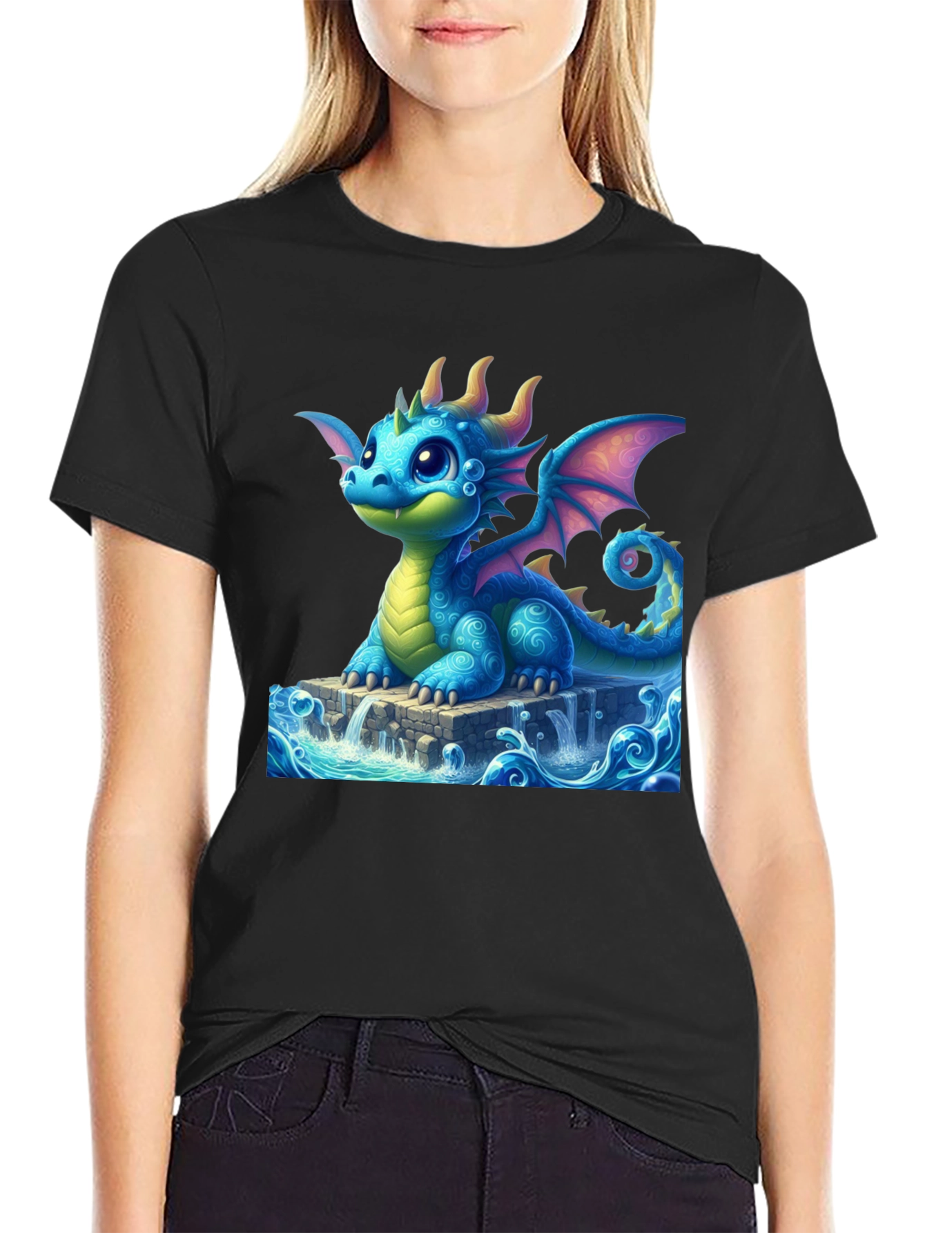 Dragon Waterscape Graphic Tee