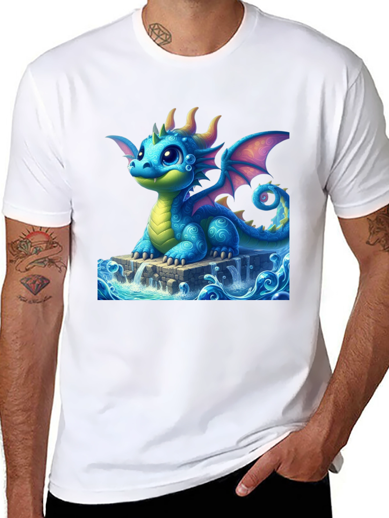 Dragon Waterscape Graphic Tee