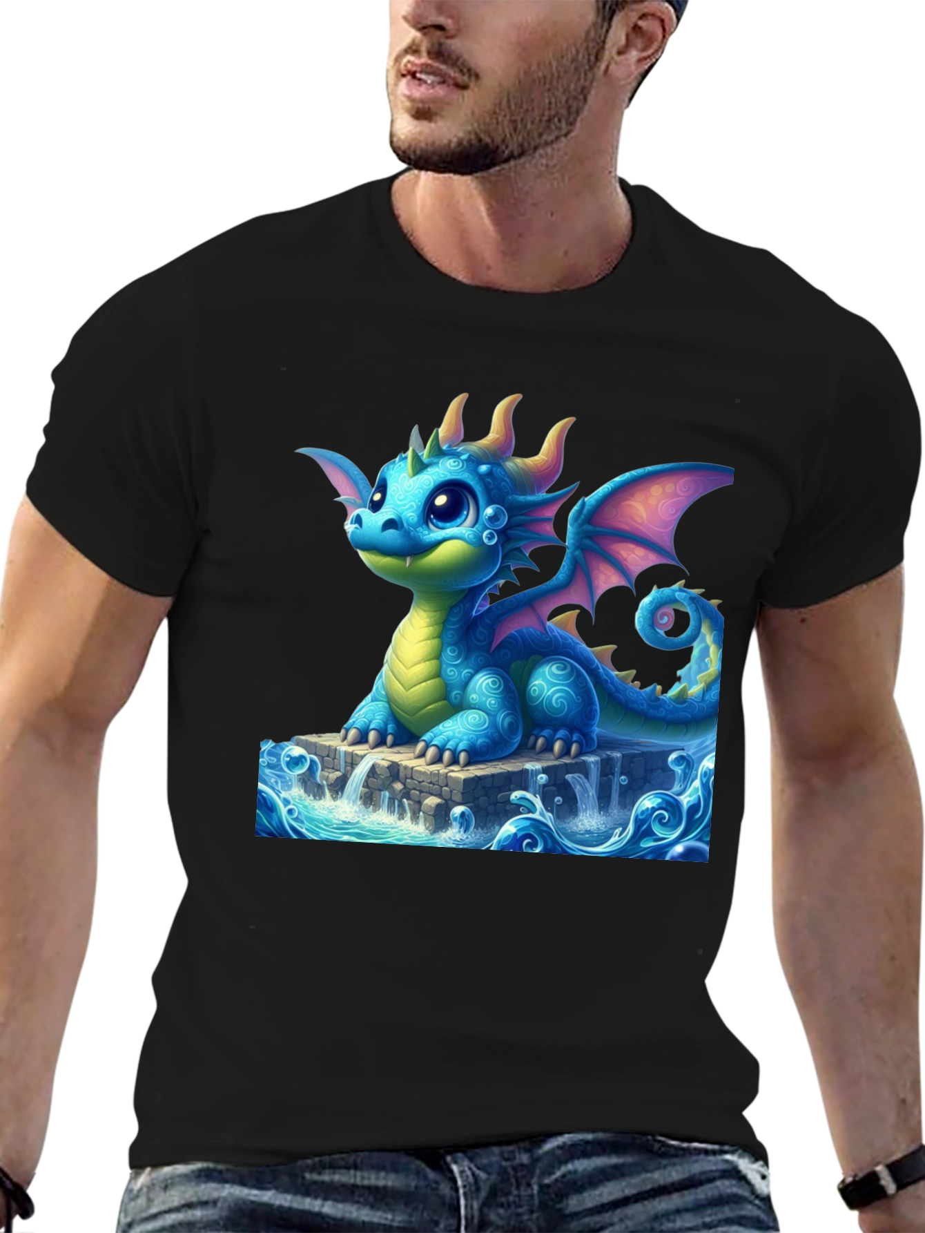 Dragon Waterscape Graphic Tee