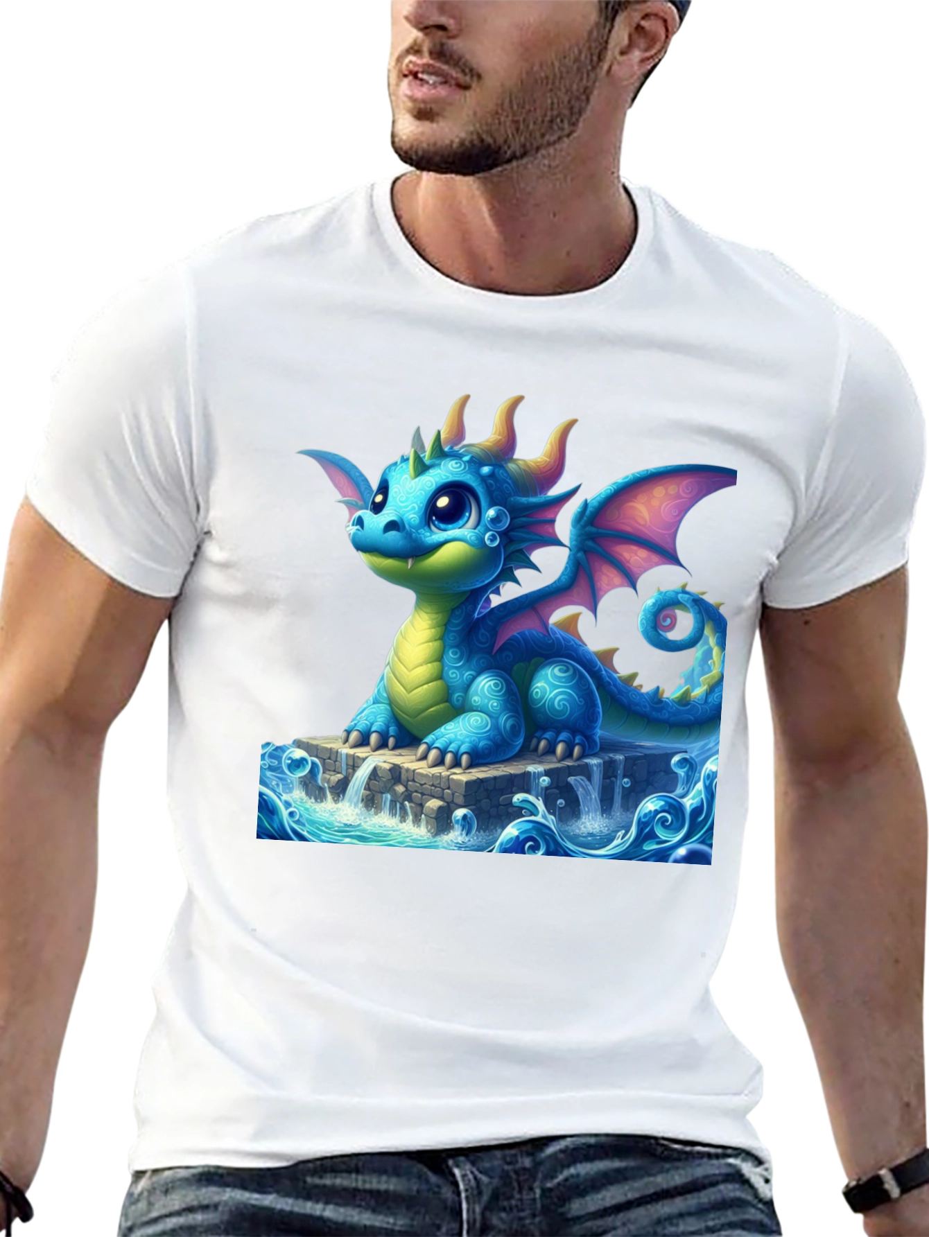 Dragon Waterscape Graphic Tee