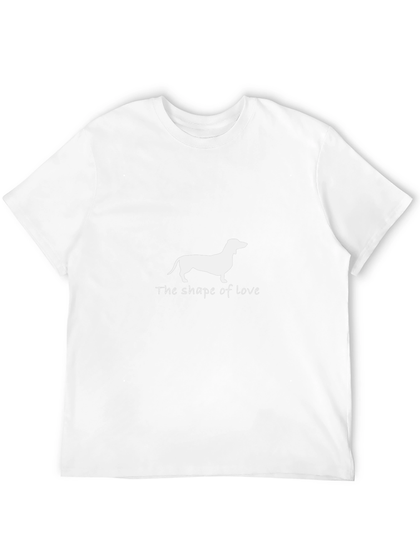 Dachshund Shape of Love Black T-Shirt