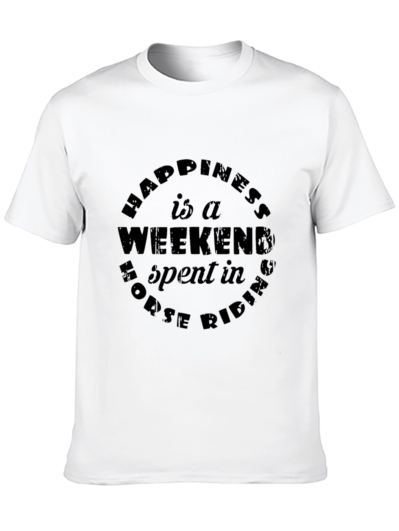 Horse Riding Weekend T-Shirt - Mens Black Tee