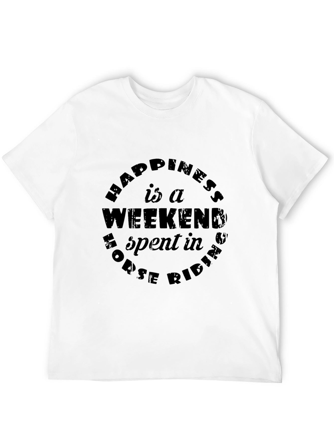 Horse Riding Weekend T-Shirt - Mens Black Tee