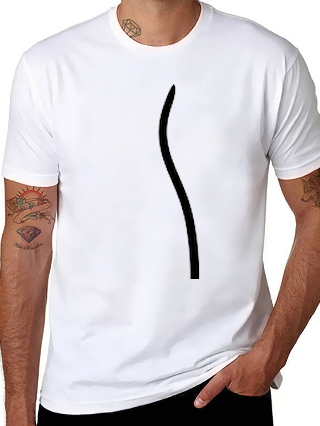 Mens Basic Black Short Sleeve T-Shirt
