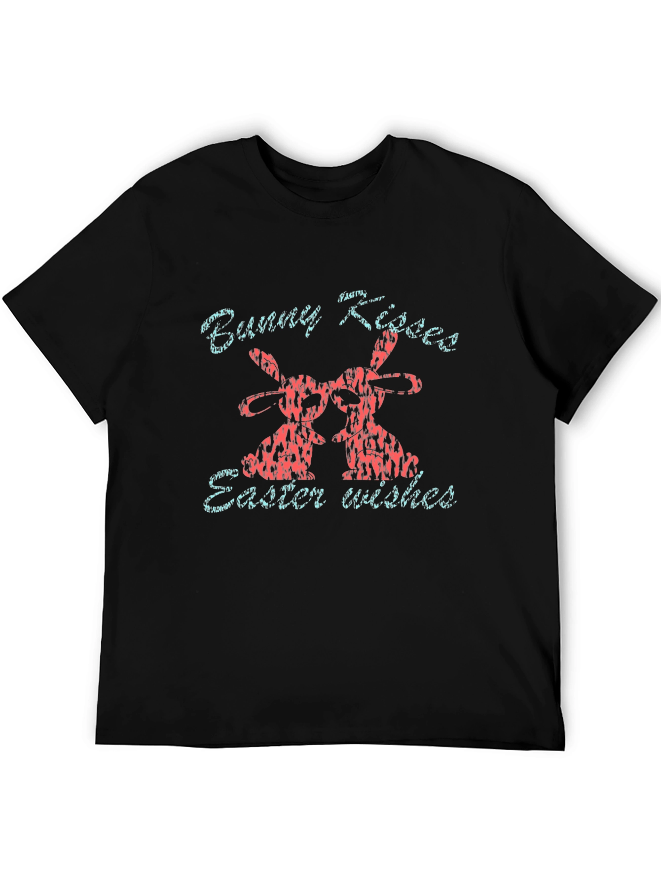 Bunny Kisses Easter Wishes Graphic T-Shirt