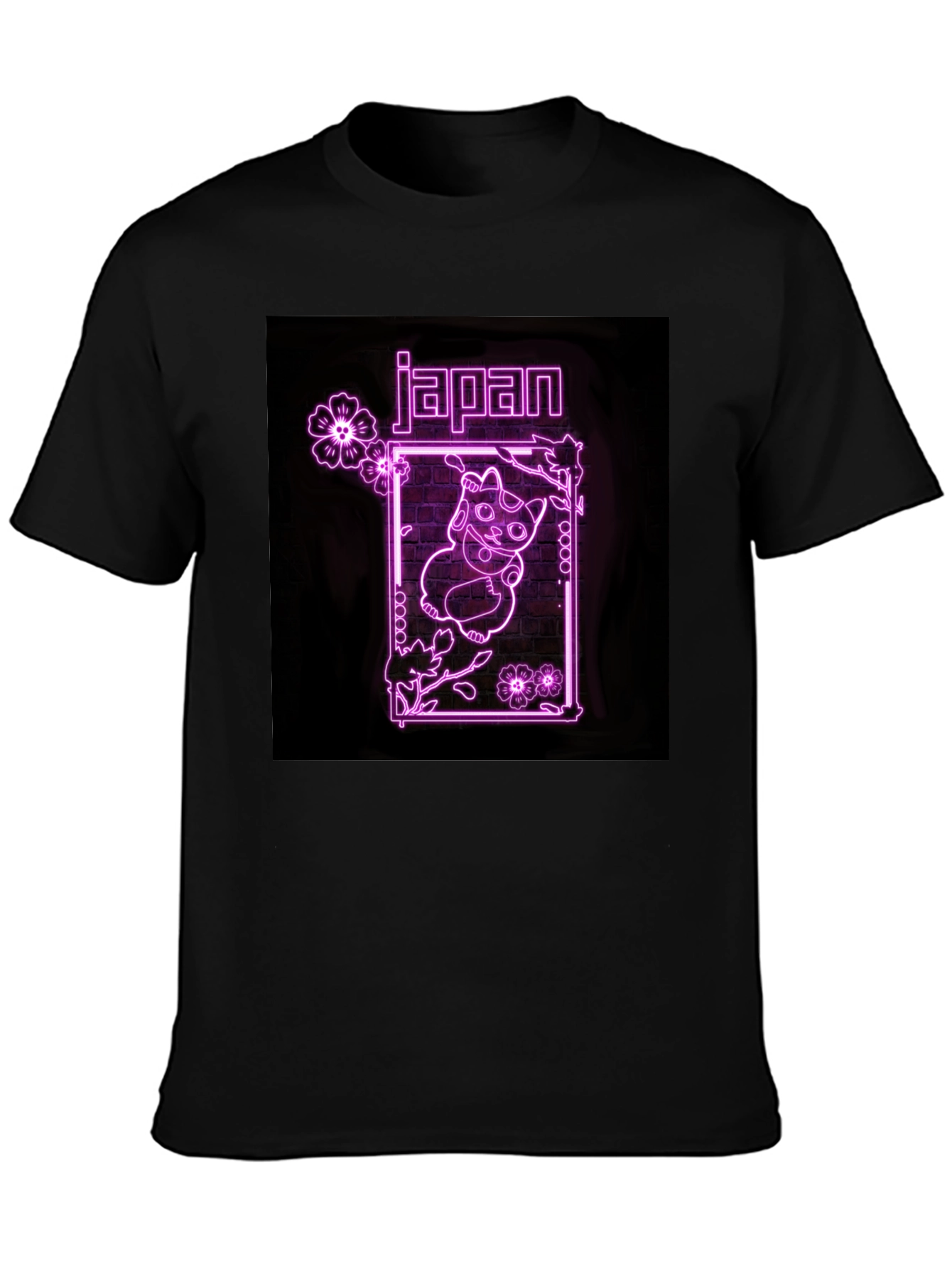 Neon Japan Lucky Cat T-Shirt