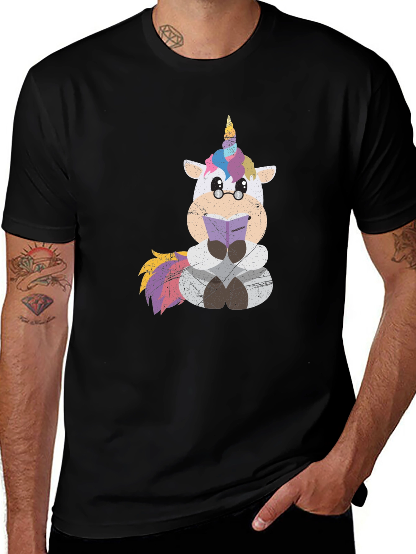 Unicorn Reading Book Graphic Tee