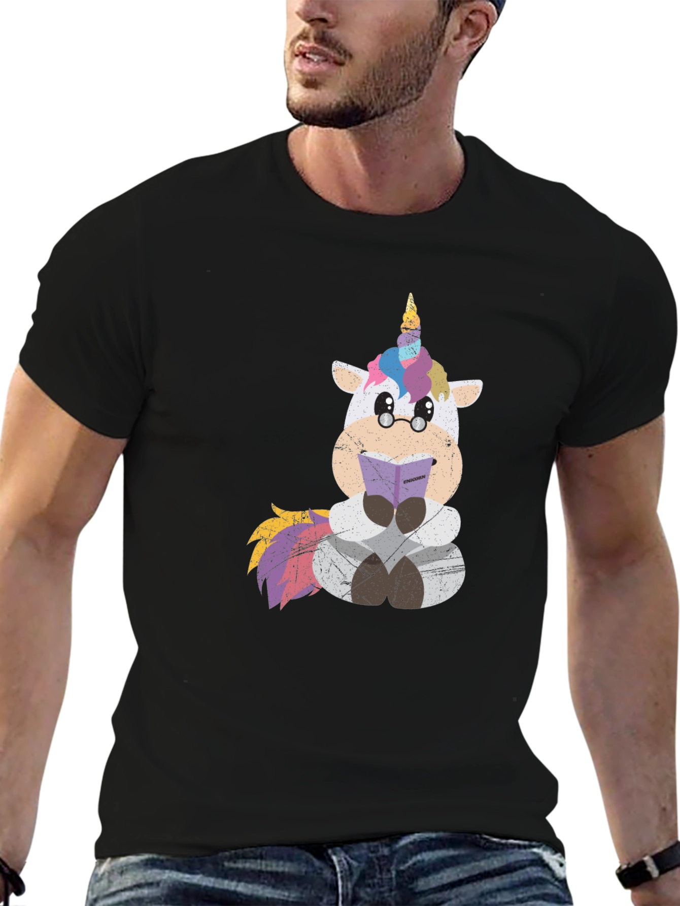 Unicorn Reading Book Graphic Tee