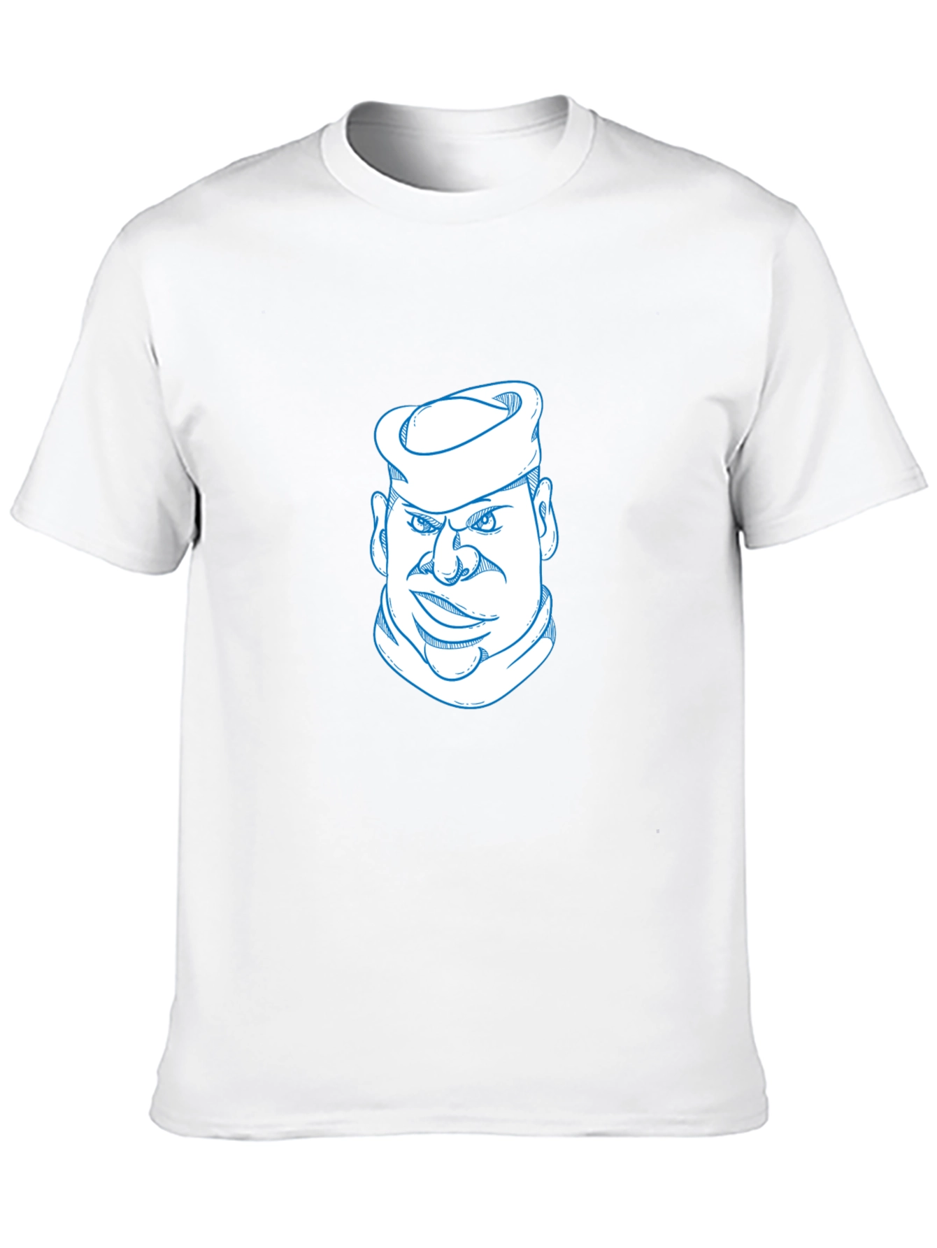 Cool Sailor Cartoon Graphic Tee - Black