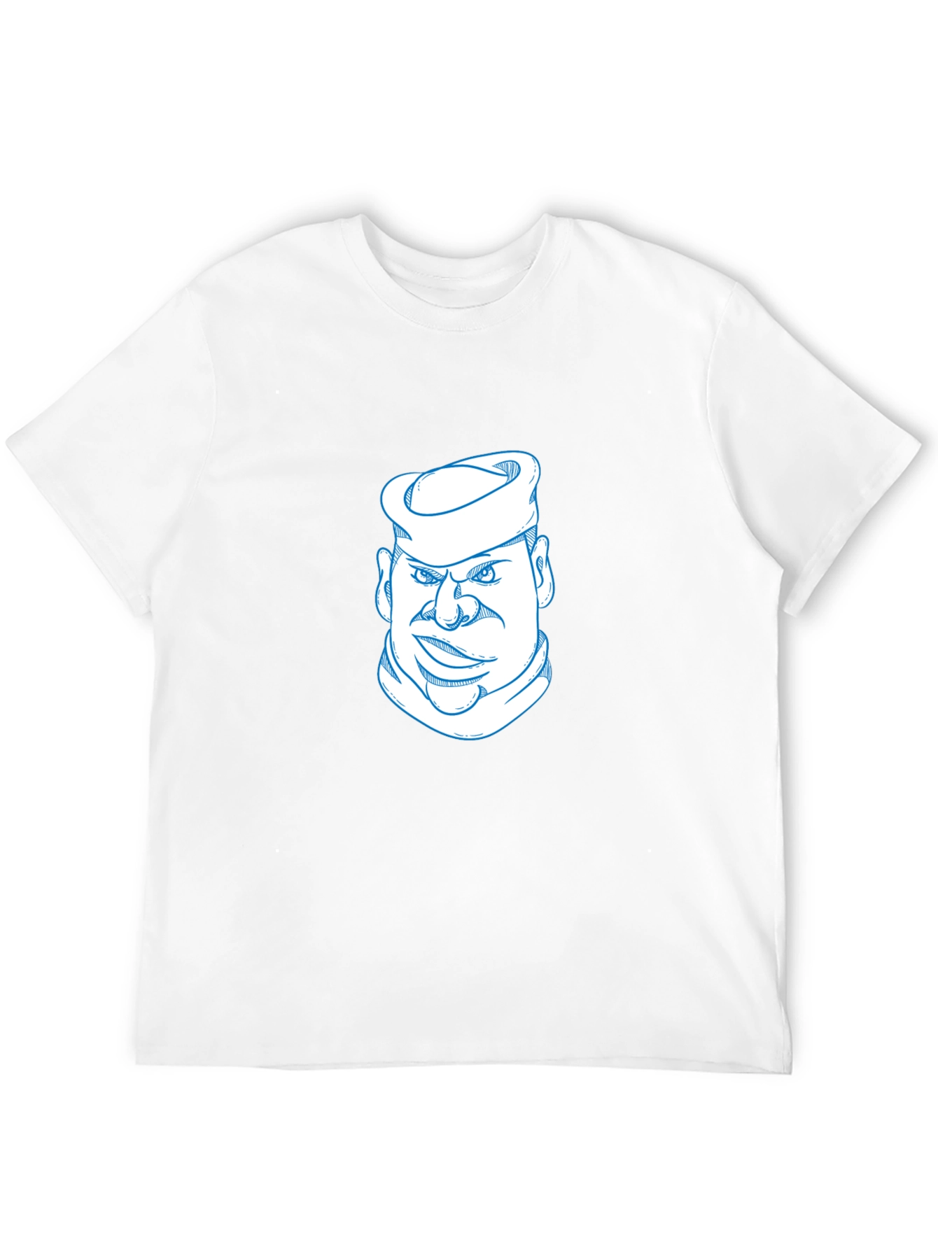 Cool Sailor Cartoon Graphic Tee - Black