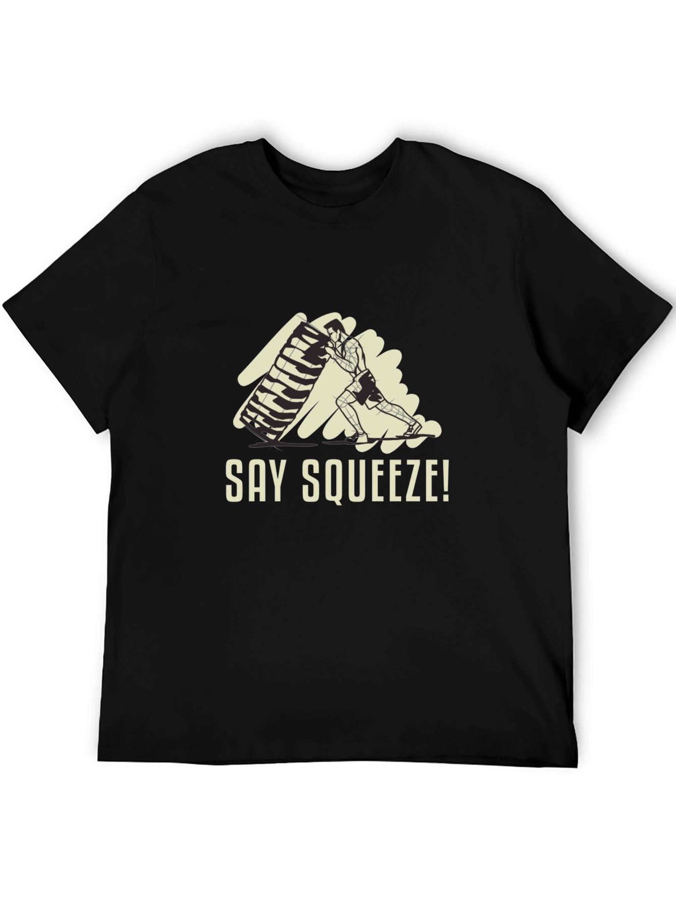 Say Squeeze! Black Graphic Tee