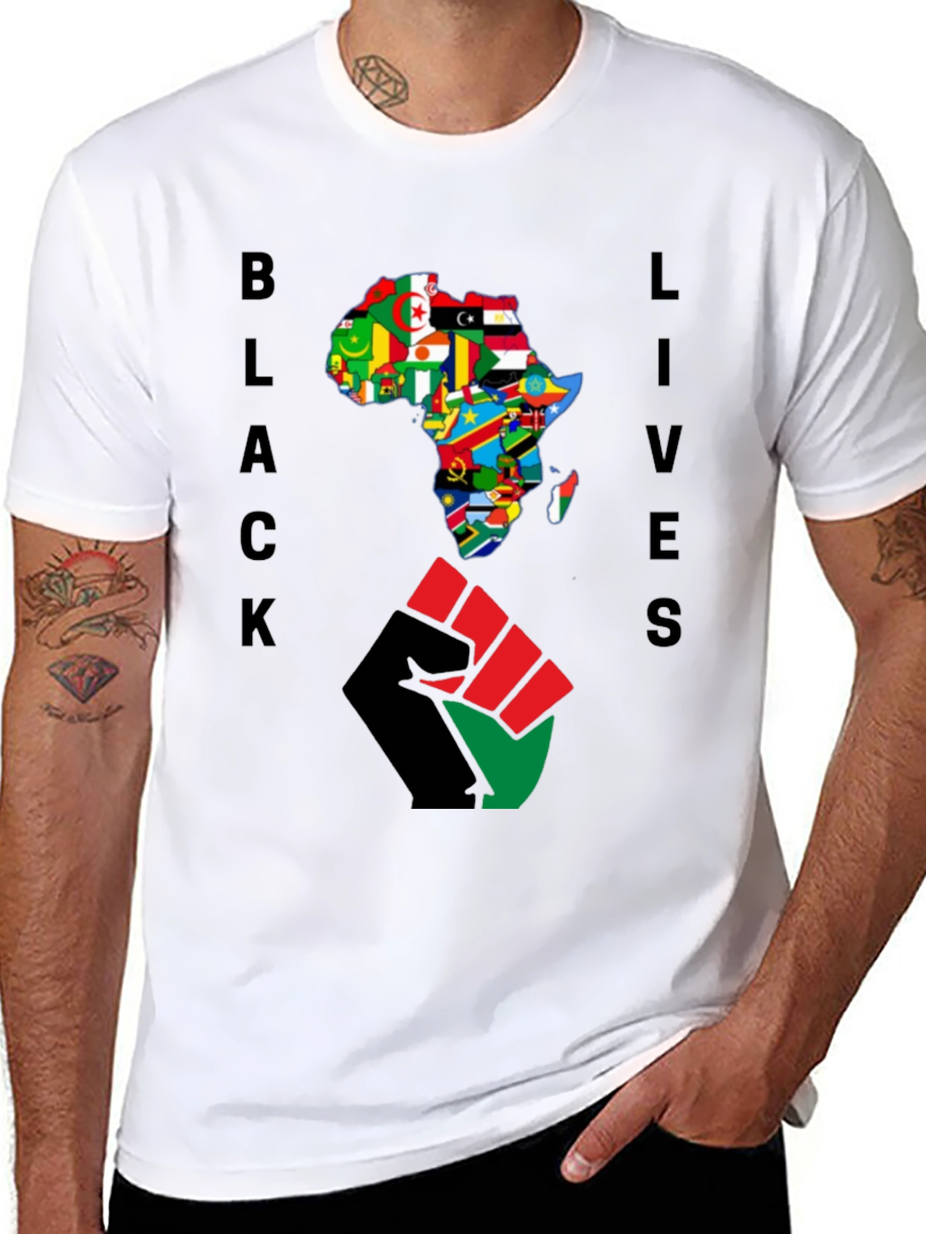 Black Lives Africa Fist T-Shirt