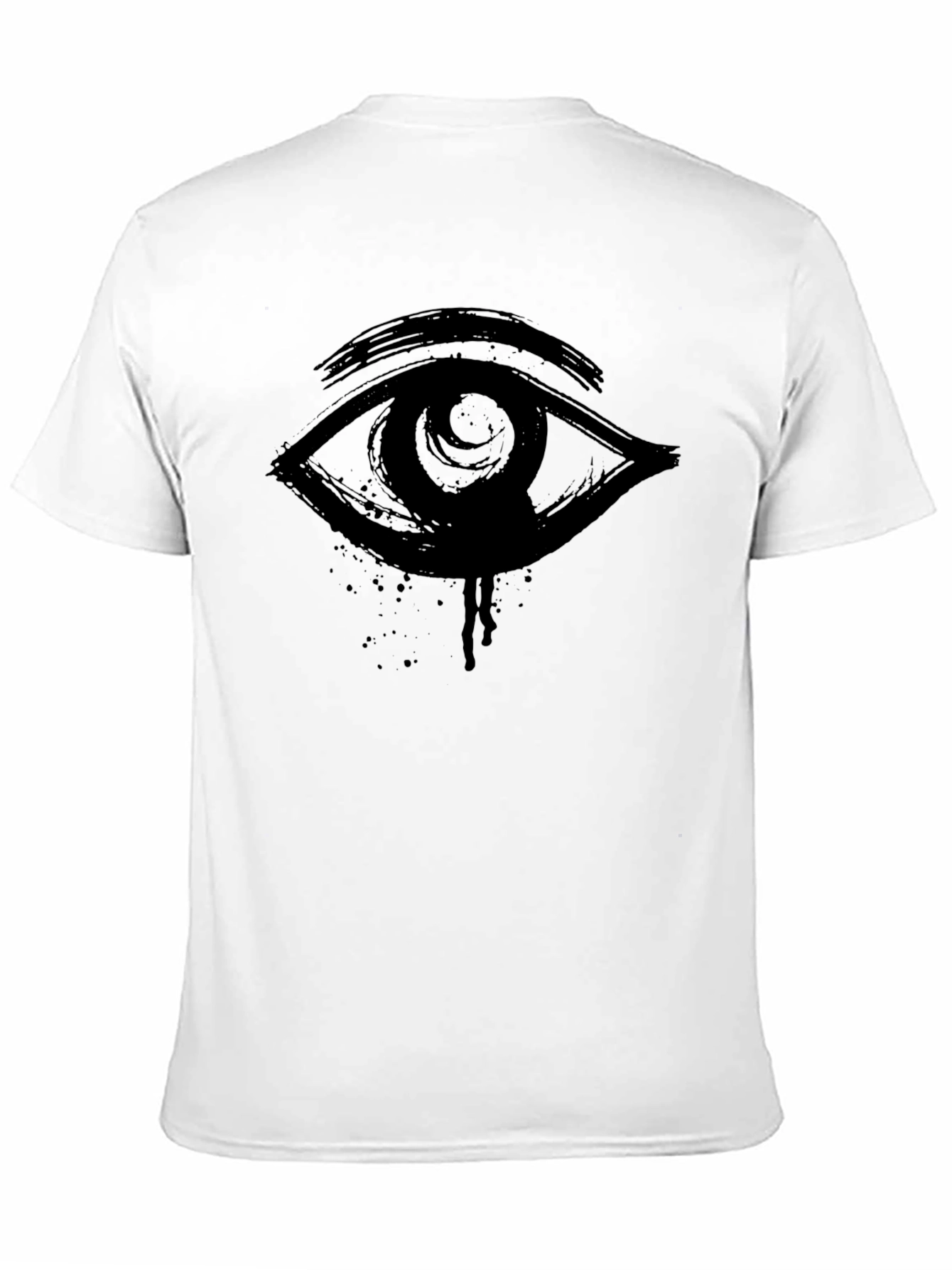 Mens Black T-Shirt with Eye Graphic