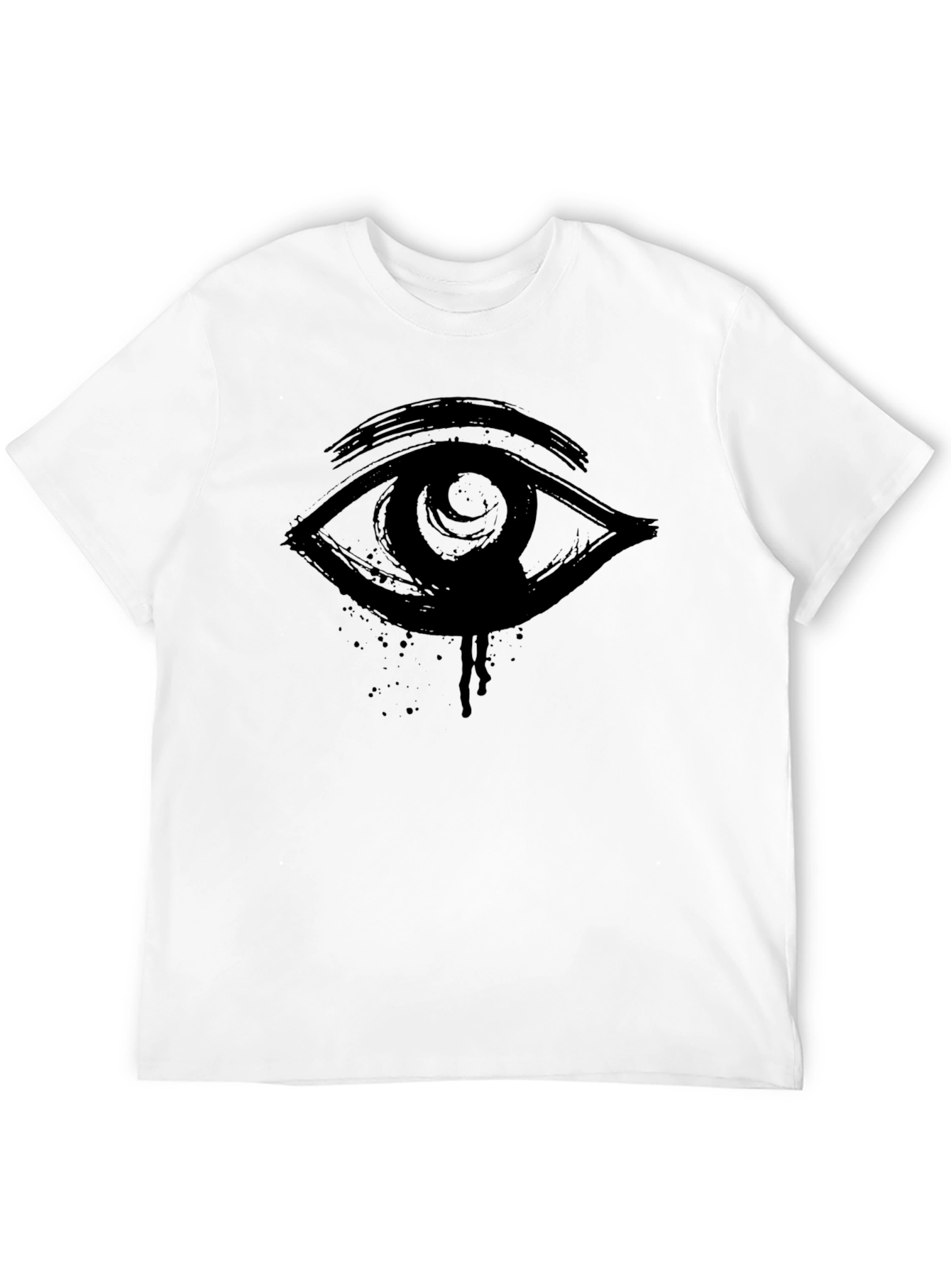 Mens Black T-Shirt with Eye Graphic